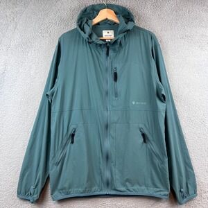 Snow Peak Lightweight Hooded Jacket  Blue Full Zip Outdoor  XL USA